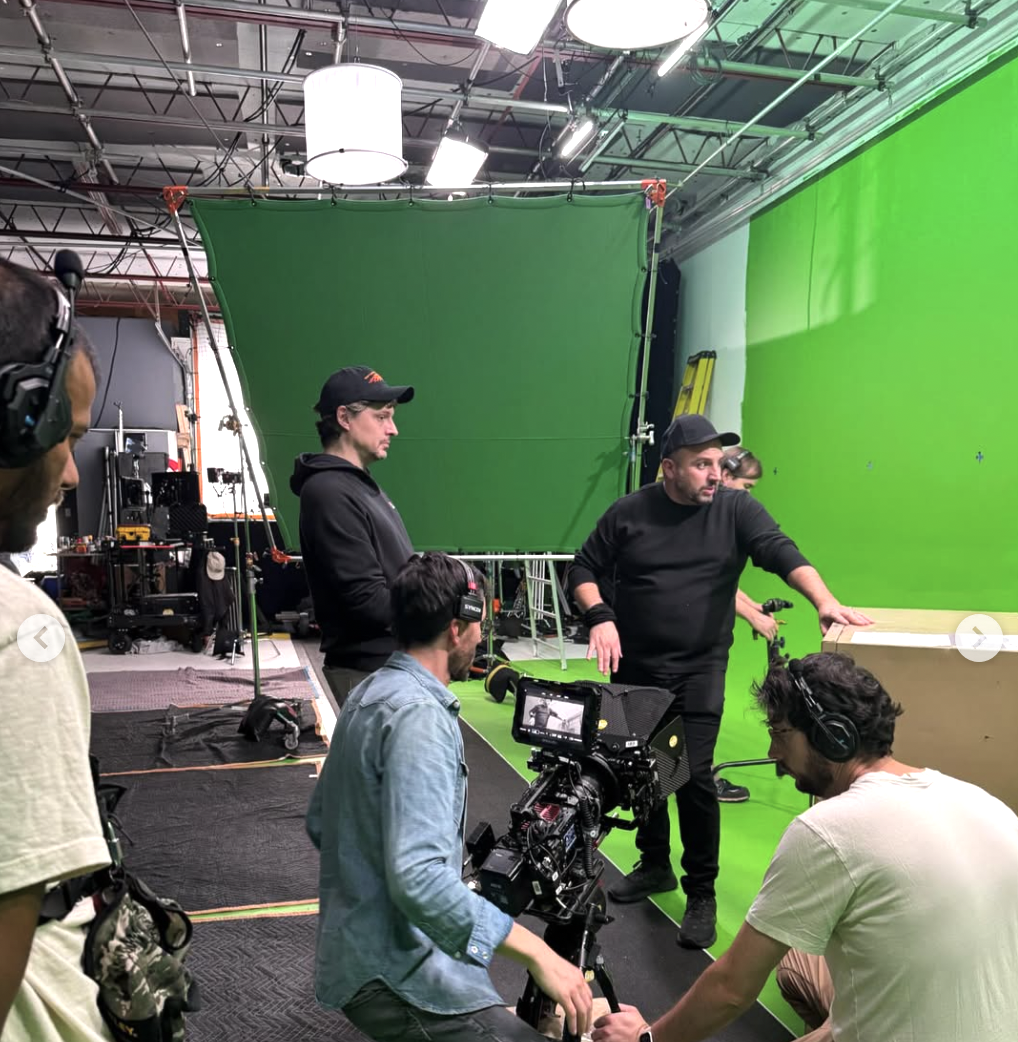 Camera department resetting on the green screen stage — The Start of a Problem.