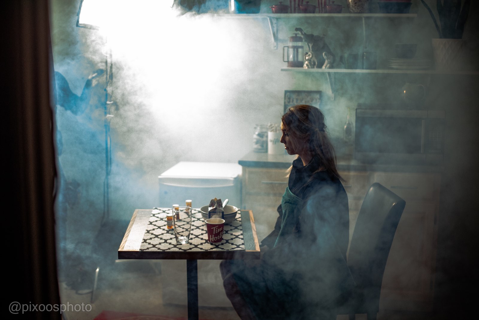 Morning haze at the kitchen table — Portrait of Consumption.