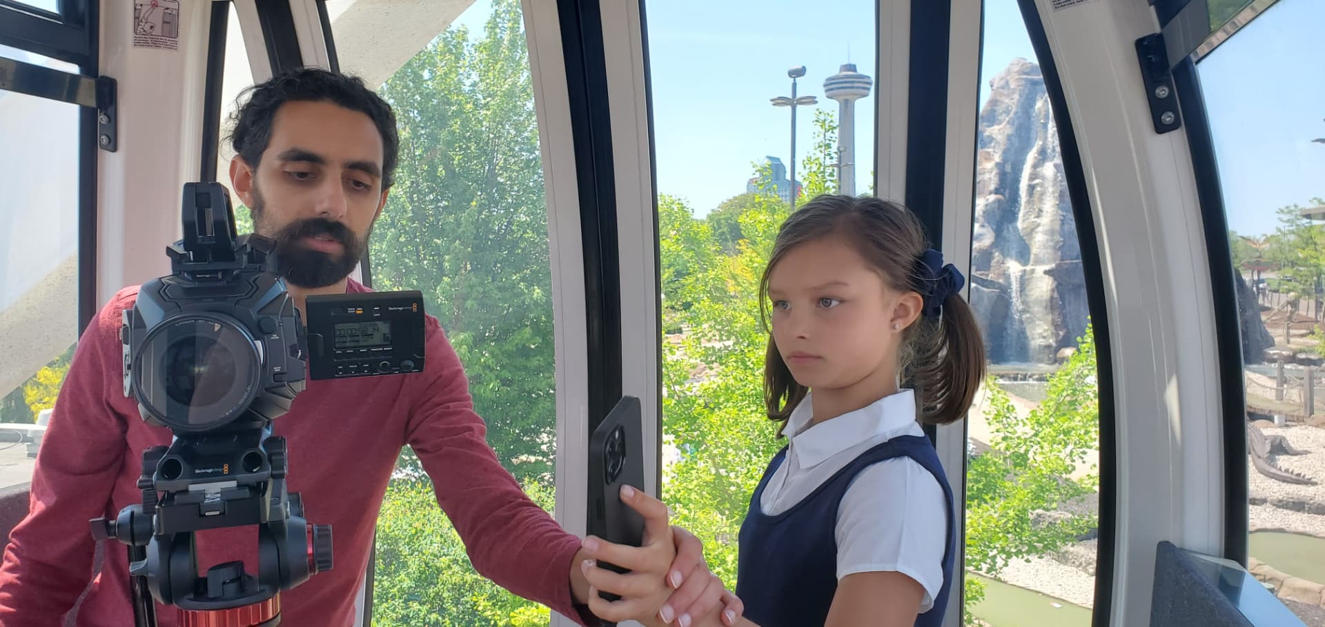 Shooting in the gondola with the young lead — Portrait of Consumption.